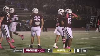 Brownwood vs Andrews  Week 10 2023 Season Replay [upl. by Annoda811]