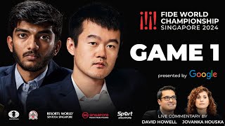 Game 1 Broadcast  FIDE World Championship Match 2024  Ding Liren vs Gukesh D [upl. by Lesak647]