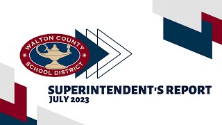 Superintendents Report  July 2023 [upl. by Shepard]