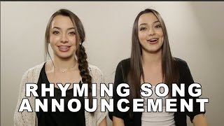 RHYMING SONG ANNOUNCEMENT  Merrell Twins [upl. by Tades265]