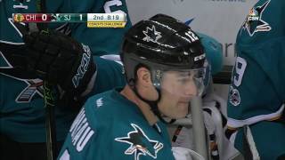 Marleau scores wouldbe goals 499 amp 500 but has one called back [upl. by Senoj198]