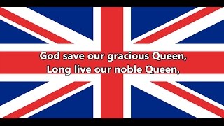 National anthem of the United Kingdom  God Save the Queen lyrics [upl. by Atcele]