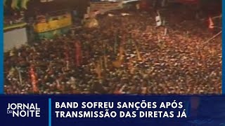 Diretas Já Band foi pioneira ao exibir ato contra a ditadura  Jornal da Noite [upl. by Dihaz467]