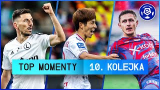 TOP MOMENTY 10 kolejki  Ekstraklasa  202223 Komentarz [upl. by Cr744]