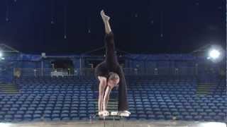 Irina Naumenko is working on hand balancing combinations [upl. by Grannia]