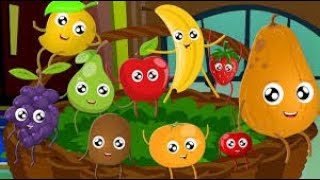 Ten Little Fruits Jumping On The Bed  Fruits Song Fro Kids  Learn Fruit  Nursery Rhymes [upl. by Yslehc242]