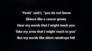 Disturbed  The Sound Of Silence Lyrics Video [upl. by Joline801]