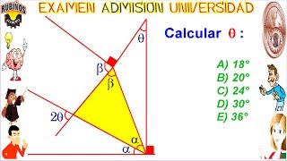 Examen UNI Admisión Universidad de Ingeniería Líneas Notables en el Triángulo Solucionario [upl. by Adhern]