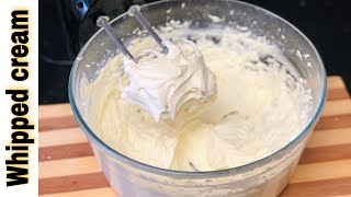 How To Make Whipped Cream Frosting For Cake Decoration  জেলাটিন ছাড়াই পারফেক্ট হুইপড ক্রিম রেসিপি [upl. by Yacano]