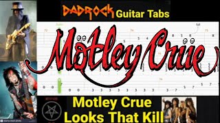 Looks That Kill  Motley Crue  Guitar  Bass TABS Lesson [upl. by Aelahs]