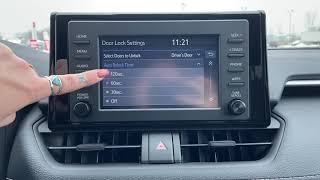 Toyota Customization Door Lock Settings Volume ReLock Timer Feedback Lights [upl. by Ruddie]