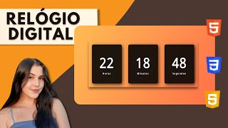 Relógio Digital DINÂMICO  HTML CSS e JS [upl. by Siraval]