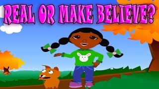 Real or Make Believe Differences Fiction from NonFiction Funny Game for Babies and Kids [upl. by Neely]