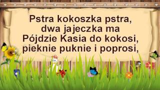 Dla dzieci Pstra kokoszka wolno z linią melodyczną [upl. by Abran]