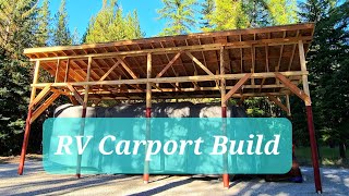 RV Carport Build On The Ranch [upl. by Shaughnessy]