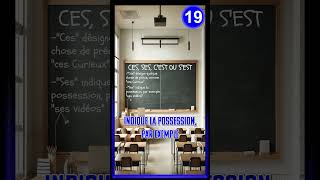 Différencier ces ses cest et sest grammaire français apprendre revision education [upl. by Anrehs468]