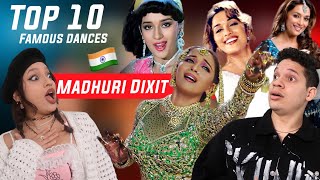 One of Indias Best Dancers Waleska amp Efra React to Madhuri Dixit Top 10 Dancing Moments [upl. by Ecerahc]