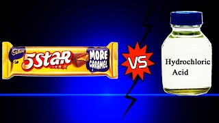 Chocolate Vs Hydrochloric Acid  How it reacts Must Watch [upl. by Dnalro692]