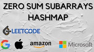 ZERO SUM SUBARAAYS PROBLEM  HASHMAP  ARRAY  DATA STRUCTURE  PLACEMENT  INTERVIEW  HINDI [upl. by Yeldua]