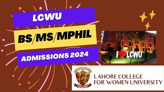 LCWU BS Admissions 2024  How to Apply  Offered Programs  Eligibility  Fee Structure  PharmD ad [upl. by Lukin841]