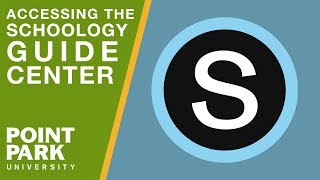 How to Access the Schoology Guide Center  Tutorials for Point Park Community [upl. by Grover]