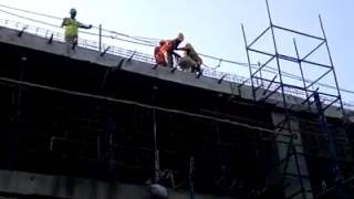 SAFETY NET LOAD DROP TEST AT CONSTRUCTION SITE [upl. by Mialliw938]