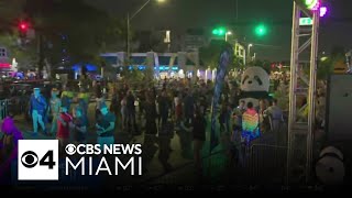 Hundreds celebrate Halloween at Wicked Manors in Broward County [upl. by Ahsinut]