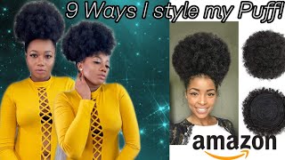 AISI QUEENS Afro Puff Drawstring Ponytail Black Kinky Curly Hair Bun Synthetic Hairpieces [upl. by Fuhrman520]