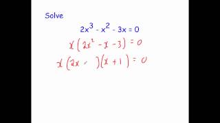 Solving Equations by Factorising  Further Examples 1 [upl. by Pengelly]