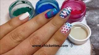 Nail Art Techniques using CND Additives  Pigment Powders [upl. by Meehaf840]