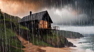 Rain Sounds For Sleeping  Instantly Fall Asleep With Rain And Thunder Sound At Night [upl. by Sirc666]