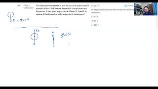 🔭 Luglio 2024  Fisica e matematica n° 286  Un subacqueo con tutta la sua attrezzatura pesa 950 N … [upl. by Gnaw]