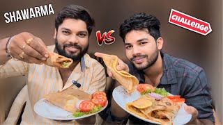 Eating shawarma challenge with my Bava foodchallenge funny youtube [upl. by Lorimer]