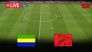 الجابون vs المغرب  تصفيات كأس الأمم الأفريقية 2025 pes 21 [upl. by Schurman490]