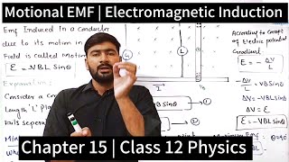 Motional EMF  Electromagnetic Induction  Class 12 Physics [upl. by Hew512]