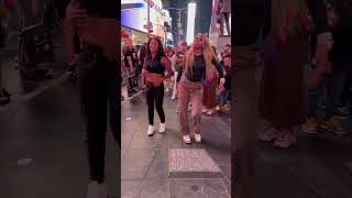 NFL IN TIME SQUARE yvettebabyy 🏈🤍 SUBSCRIBE shadaviaa FOR MORE 🦋 TIKTOK IG  shadavia [upl. by Samuele430]