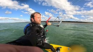 Session flat kitesurf à LEmbellie et vagur Pointe espagnol avec le pote Pierre Antoine [upl. by Nyleuqcaj]