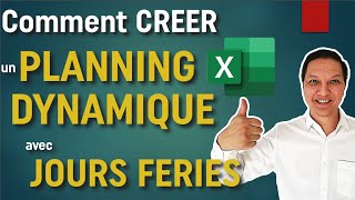 Comment Realiser un Calendrier dynamique Excel avec jours feries [upl. by Elokyn]