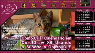 Calendário Permanente com Objeto OLE no CorelDRAW X6 [upl. by Llemar]