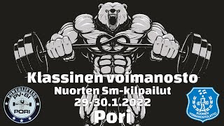 Nuorten klassisen voimanoston SM 2022 sunnuntai [upl. by Yuh]