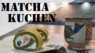 Matcha Kuchen  抹茶ケーキ  Super Sayajin Green mit roll cake aus Japan  Heftig [upl. by Aihsekel]