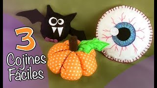 3 divertidos Cojines de Halloween  Zombie Calabaza y Murciélago  Pillow Halloween cushion [upl. by Aihsel418]