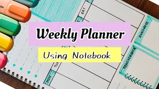 Weekly Planner Ideas Using Notebook  Planner 2024 [upl. by Aihsas]