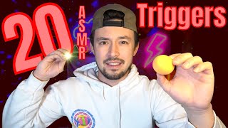 🔴 ASMR  20 Triggers 1 Minute Each  ⚡ Unpredictable and Fast ASMR [upl. by Sivrad]