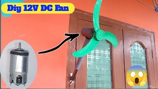 How to make a DC Motor fan at home  Homemade solar DC fan [upl. by Aihseym570]