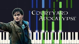 Synthesia  Courtyard Apocalypse Harry Potter 8 PIANO TUTORIAL SHEET MUSIC [upl. by Piotr]