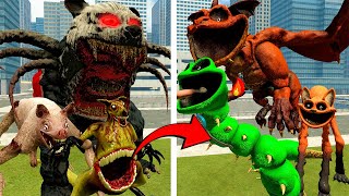 👑All Zoochosis Mutant Animals vs All Smiling Critters in Garrys Mod 🔴 [upl. by Tterag329]