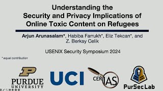 USENIX Security 24  Understanding the Security and Privacy Implications of Online Toxic Content [upl. by Sherry]