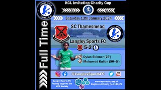 SC Thamesmead Res 52 Langley Sports 13012024 KCL Invitation Charity Cup Goal Highlights [upl. by Anwad]