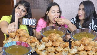 3 Minutes Golgappa Eating Challenge  Pani Puri Eating Competition  Golgappa Street Food Challenge [upl. by Harbird652]